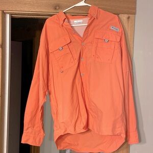 Columbia pfg button down shirt